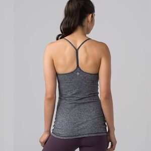 Lululemon Power Pose Tank Heathered Black size 10